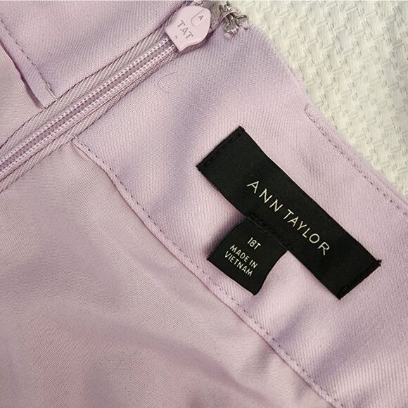 Ann Taylor Purple Midi Pleated Skirt - Picture 8 of 12